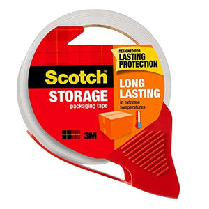 Scotch Long Lasting Storage Packaging Tape with Dispenser, 1.88 in. x 38.2 yd., 1 Dispenser/Pack