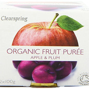 Clearspring Fruit Puree Apple & Plum 2 X100g