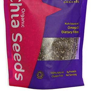 Pure Diet Organic Raw Chia Seeds (200g), Certified Organic by Soil Association