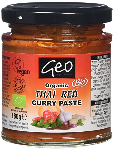 Geo Organics Organic Thai Red Curry Paste 180 g (Pack of 6)