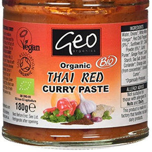 Geo Organics Organic Thai Red Curry Paste 180 g (Pack of 6)
