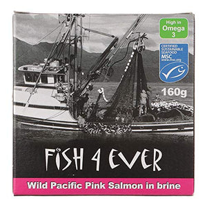 Fish 4 Ever Wild Pacific Pink Salmon in Brine, 160g