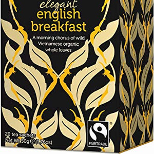 Pukka Elegant English Breakfast, Organic Black Tea with Nam Lanh (4 Pack, 80 Tea bags)