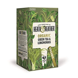 HEATH & HEATHER Organic Green Tea & Lemongrass 20bags (PACK OF 6)