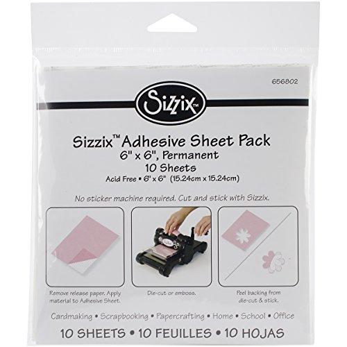 Sizzix Adhesive Sheets, 6 by 6-Inch, 10/Pack