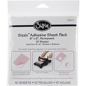 Sizzix Adhesive Sheets, 6 by 6-Inch, 10/Pack