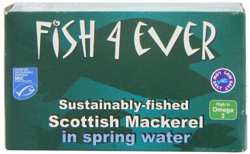 Fish 4 Ever Mackerel in Spring Water 125 g (Pack of 5)