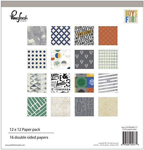Pinkfresh Studio Double-Sided Paper Pack 12"X12" 16/Pkg