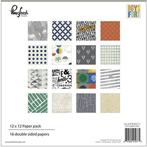 Pinkfresh Studio Double-Sided Paper Pack 12"X12" 16/Pkg