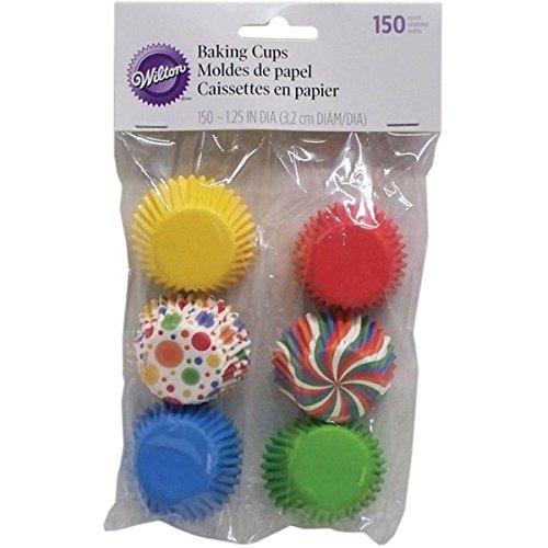 Wilton Mini Baking Cups (150/ Pack), Multicolor