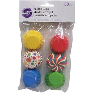 Wilton Mini Baking Cups (150/ Pack), Multicolor