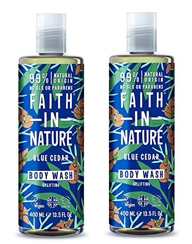 Faith in Nature Faith For Men Blue Cedar SG/FB 400ml X 2 (Pack of 2)