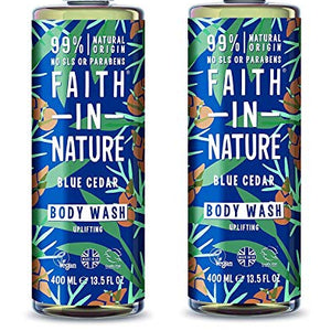 Faith in Nature Faith For Men Blue Cedar SG/FB 400ml X 2 (Pack of 2)