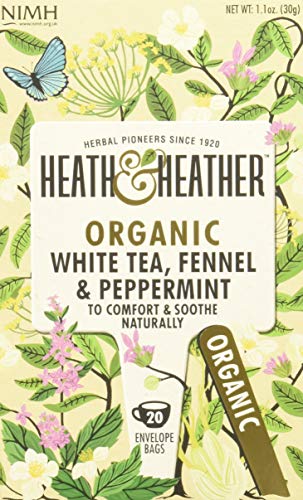 HEATH & HEATHER Organic White Tea Fennel & Peppermint Tea 20bags (PACK OF 1)