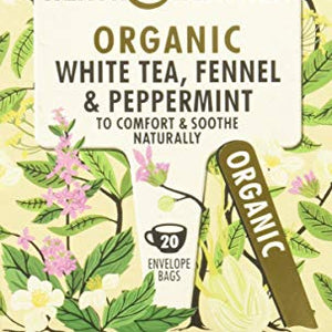 HEATH & HEATHER Organic White Tea Fennel & Peppermint Tea 20bags (PACK OF 1)