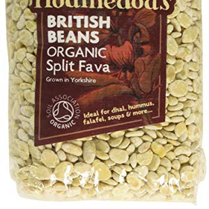 Hodmedods Organic Split Fava Beans, 500 g, Pack of 6