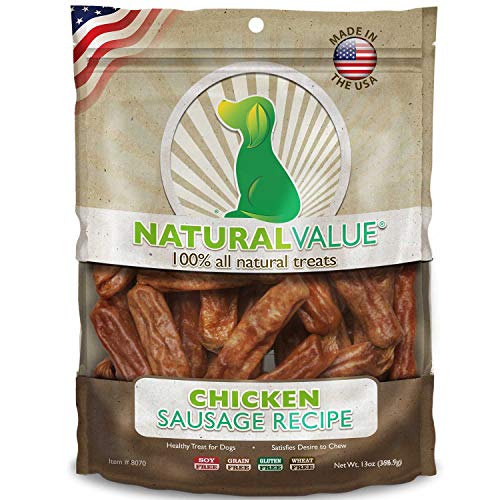 Natural Value 397G Soft Chew Chicken Sausages  | Loving Pet Products