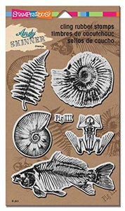 STAMPENDOUS ASCRS11 Andy Skinner Cling Stamp, Fossils