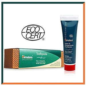Himalaya Neem and Pomegranate Toothpaste, Natural, NO Fluoride, NO SLS, NO Gluten, NO Saccharin, 5.29 oz (150 g)