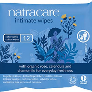 Organic Cotton Intimate Wipes - 12wipes