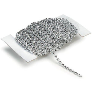 Prima Marketing RH1001 1 Row Bling on a Roll, 3mm x 10-Yard, Silver