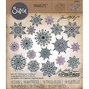 Sizzix SIZ662436 Swirly Snowflakes Tholtz Framelits Die