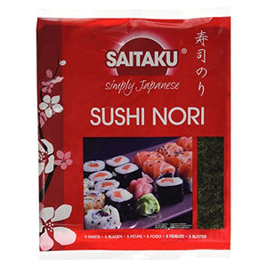 Edible Seaweed | Saitaku | Sushi Nori 5 Sheets | Total Weight 14 Grams