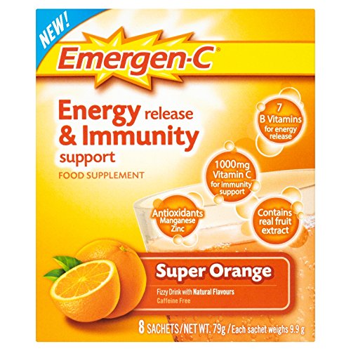 Emergen-C Emergen-C Energy Release & Immunity Support Food Supplement Super Orange 8 Sachets, 79 Grams