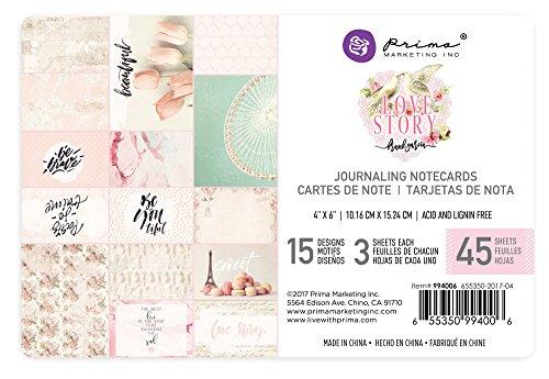Prima Marketing Love Story-4x6 Journaling Cards