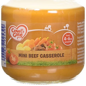 Cow & Gate Mini Beef Casserole from 4 to 6 Months Onwards Baby Food Jar, 125 g