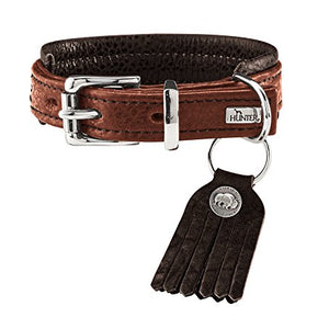 Collar Cody Comfort, 40 Bison Leather, Cognac/Dark Brown | Hunter