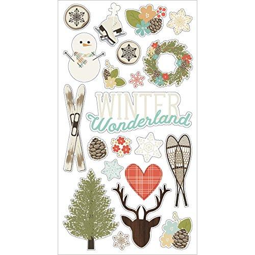 Simple Stories SSWW7515 Winter Wonderland Chipboard Stickers 6"X12" -