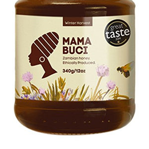 Mama Buci Top Bar Hive Zambian Pure Raw Honey Ethically Produced Winter Harvest 340 g