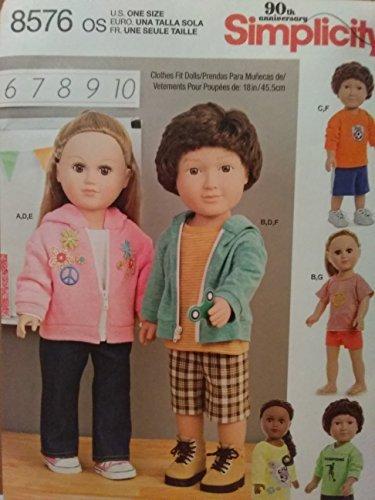 Simplicity 8576OS 18 inch doll clothes
