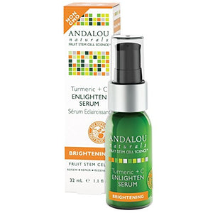 Pack of 3 x Andalou Naturals Enlighten Serum Turmeric + C Brightening - 1.1 oz