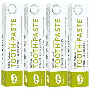 Green People Fennel & Propolis Toothpaste 50ml (Pack of 4)