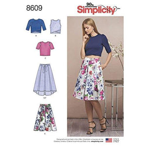 Simplicity Pattern 8609 Misses' Skirts and Knit Tops SIZE 4-12 SEWING PATTERN