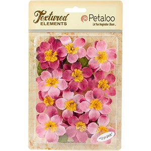 PETALOO RS5008-011 Textured Elements Briar Rose Canvas 2" 12/Pkg, 2", Pink