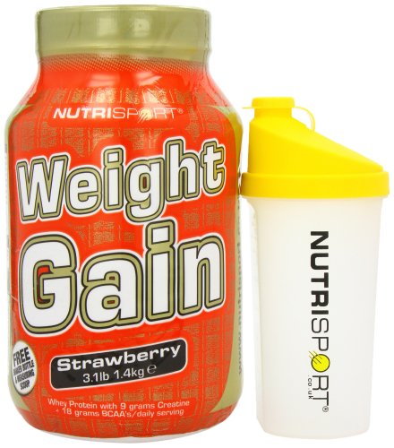 Nutrisport Weightgain Strawberry Shaker 1.4Kg