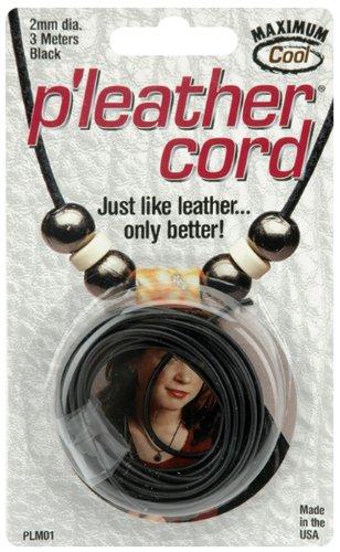 Pepperell P'leather Cord 3 Yards/pkg-black 2mm