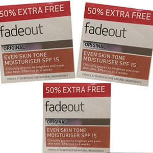 3 x Fade Out White Original Moisturising Cream 50ml