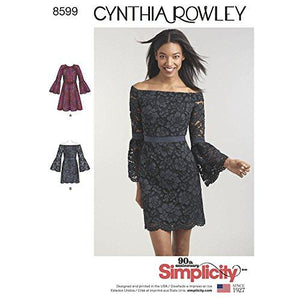 Simplicity Pattern 8599 D5 Misses' and Petites' Cynthia Rowley Dresses With Bell Sleeve, Size 4-12