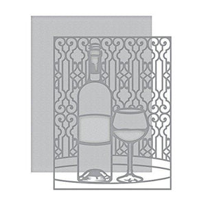 Spellbinders Creator Time for Wine A2 Card Front Etched/Wafer Thin Dies
