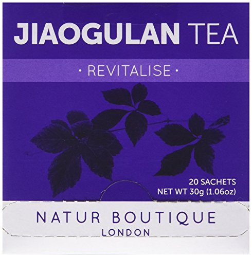 Natur Boutique Jiaogulan Tea Sachets, Pack of  3, 60-Count