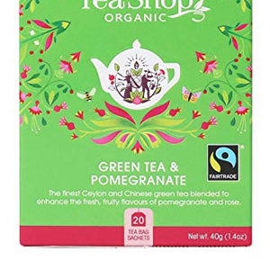 English Tea Shop - Green Tea Pomegranate - 20 Sachet Envelope - 40g