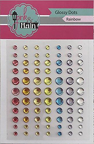 Pink & Main Glossy Self-Adhesive Enamel Dots 77/Pkg-Rainbow