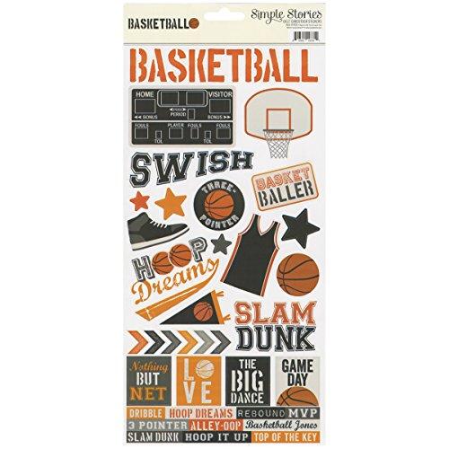 Simple Stories Basketball 6x12 Sticker Sheet