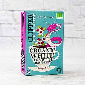 Clipper White Tea & Raspberry - Organic 25 Bags (Pack of 2)