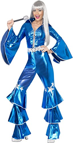 Smiffys 1970s Dancing Dream Costume,Blue, Medium