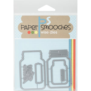 Paper Smooches OCD272 Mason Jars Die, Grey